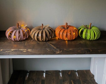 Mason Jar Lid Pumpkin: Fall Table Centerpiece, Halloween Decor