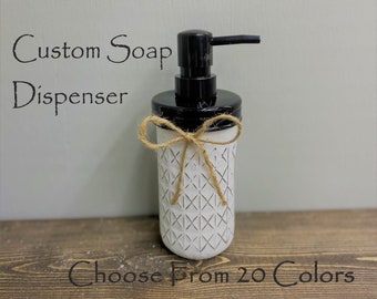 Mason Jar Soap Dispenser/Mason Jars/Soap Dispenser/Kitchen Decor/Bathroom Decor/Mason Jar Decor/Mason Jar Soap Pump/Country Decor