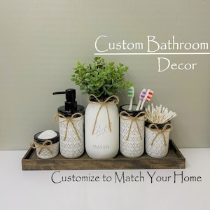 Bathroom Decor/Bathroom Decor/Toilet Paper Holder/Bathroom/Farmhouse Decor/Mason Jar Decor/Bathroom Storage/Home Decor/Bathroom Farmhouse