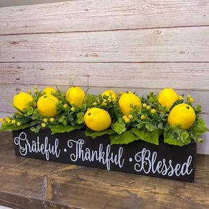 Centerpiece with Lemons/Summer Decor/Spring Decor/Lemon Decor/Farmhouse Decor/Rustic Decor/Table Centerpiece/Summer Centerpiece/Decor