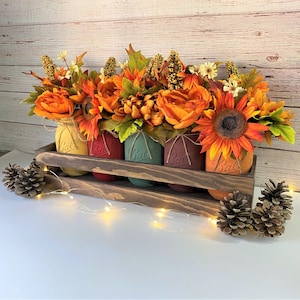 Fall Decor/Buffalo Plaid Decor/Fall Centerpiece/Fall Table Centerpiece/Fall Kitchen Decor/Thanksgiving Decor/Rustic Fall Decor/Farmhouse