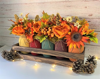 Fall Decor/Buffalo Plaid Decor/Fall Centerpiece/Fall Table Centerpiece/Fall Kitchen Decor/Thanksgiving Decor/Rustic Fall Decor/Farmhouse