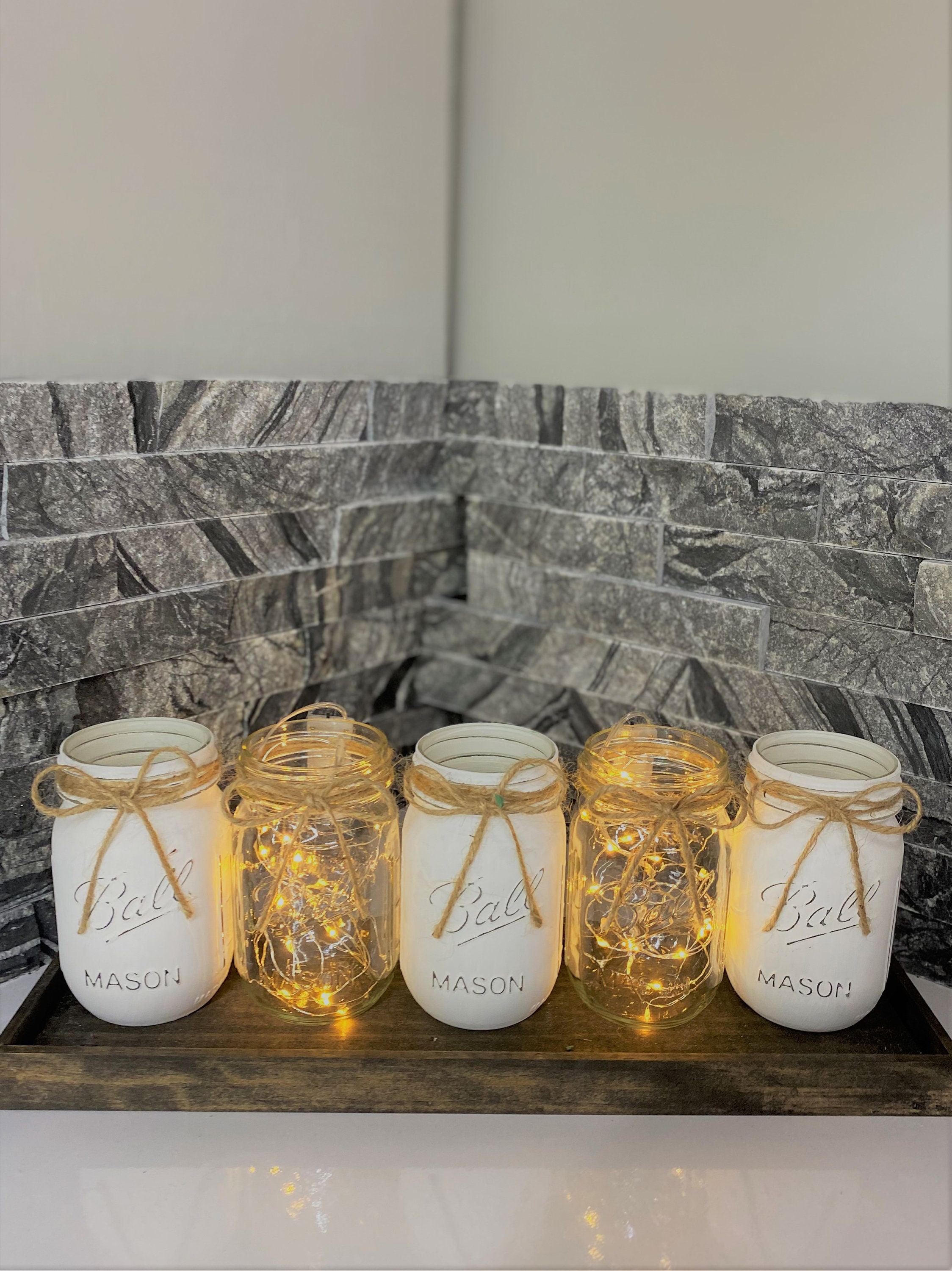 Painted mason jars with lights deals