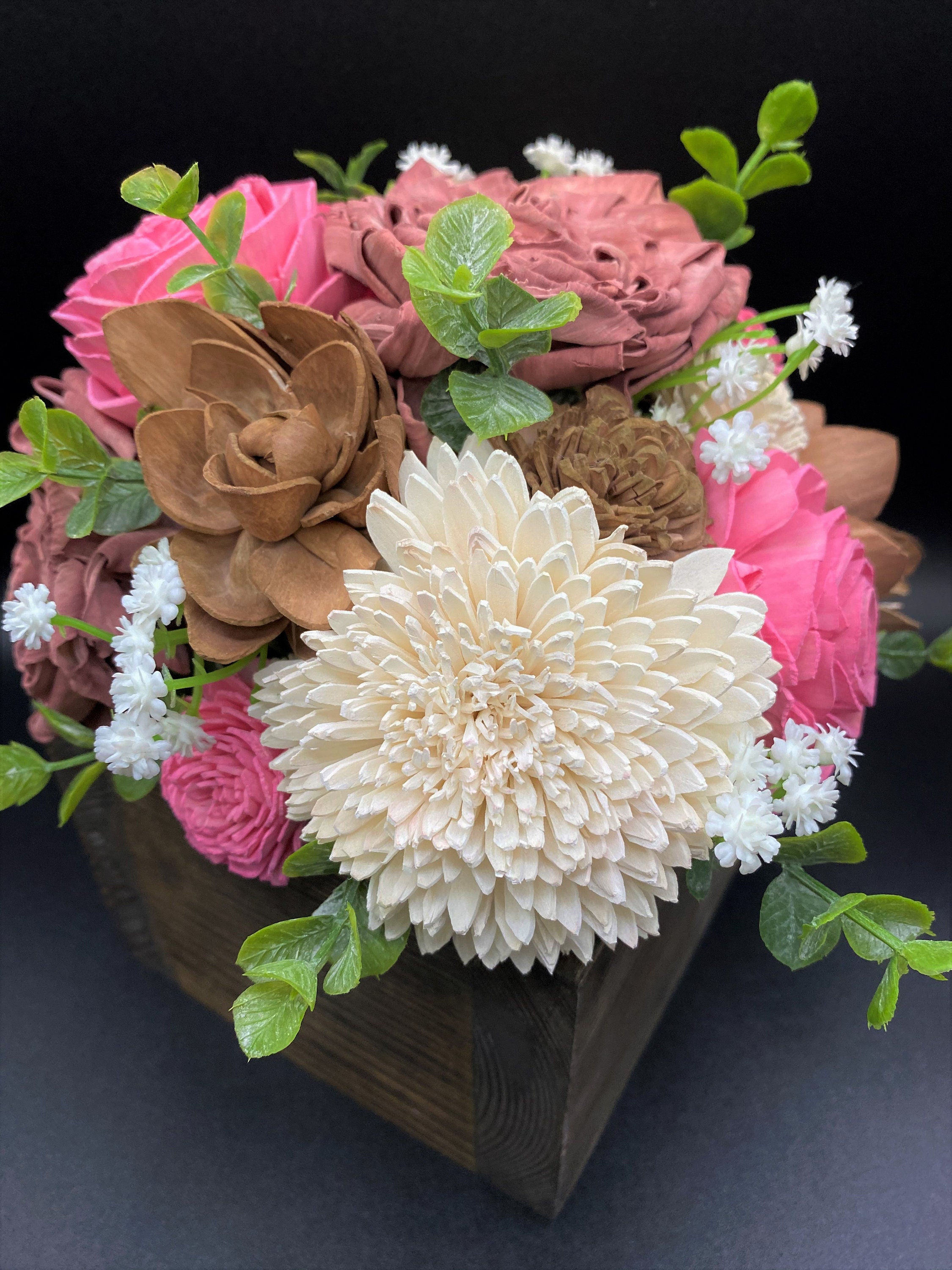 Custom Sola Wood Flower Arrangement/Wooden Flowers/Wedding Etsy
