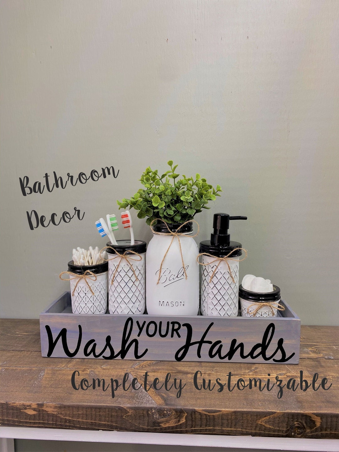Custom Bathroom Decor/bathroom Decor/bathroom Tray Organizer/farmhouse