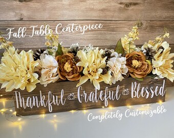 Centre de table automnal rustique : décoration de ferme pour Thanksgiving