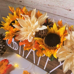 Fall Table Centerpiece/Fall Decor/Thanksgiving Decor/Fall Centerpieces/Kitchen Table Decor/Rustic Centerpieces/Fall/Rustic Farmhouse image 5