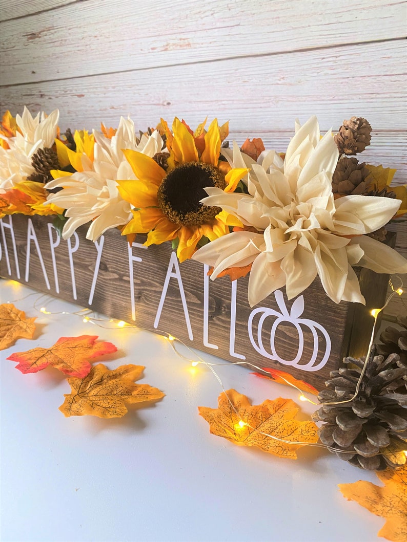 Fall Table Centerpiece/Fall Decor/Thanksgiving Decor/Fall Centerpieces/Kitchen Table Decor/Rustic Centerpieces/Fall/Rustic Farmhouse image 6