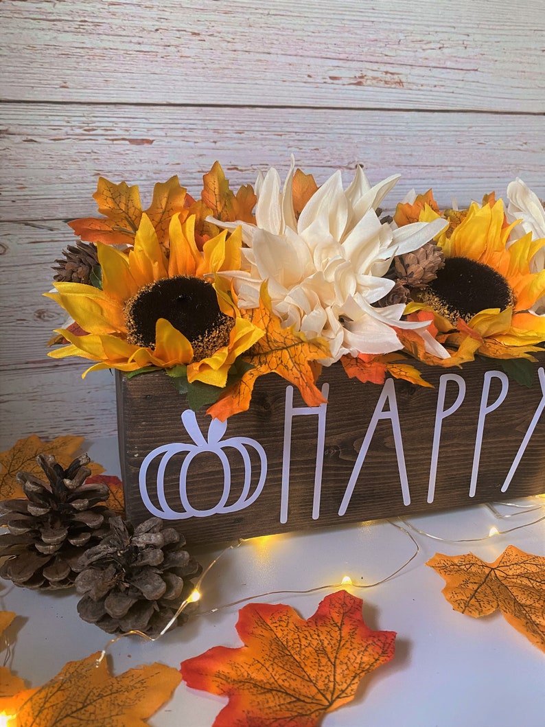 Fall Table Centerpiece/Fall Decor/Thanksgiving Decor/Fall Centerpieces/Kitchen Table Decor/Rustic Centerpieces/Fall/Rustic Farmhouse image 7