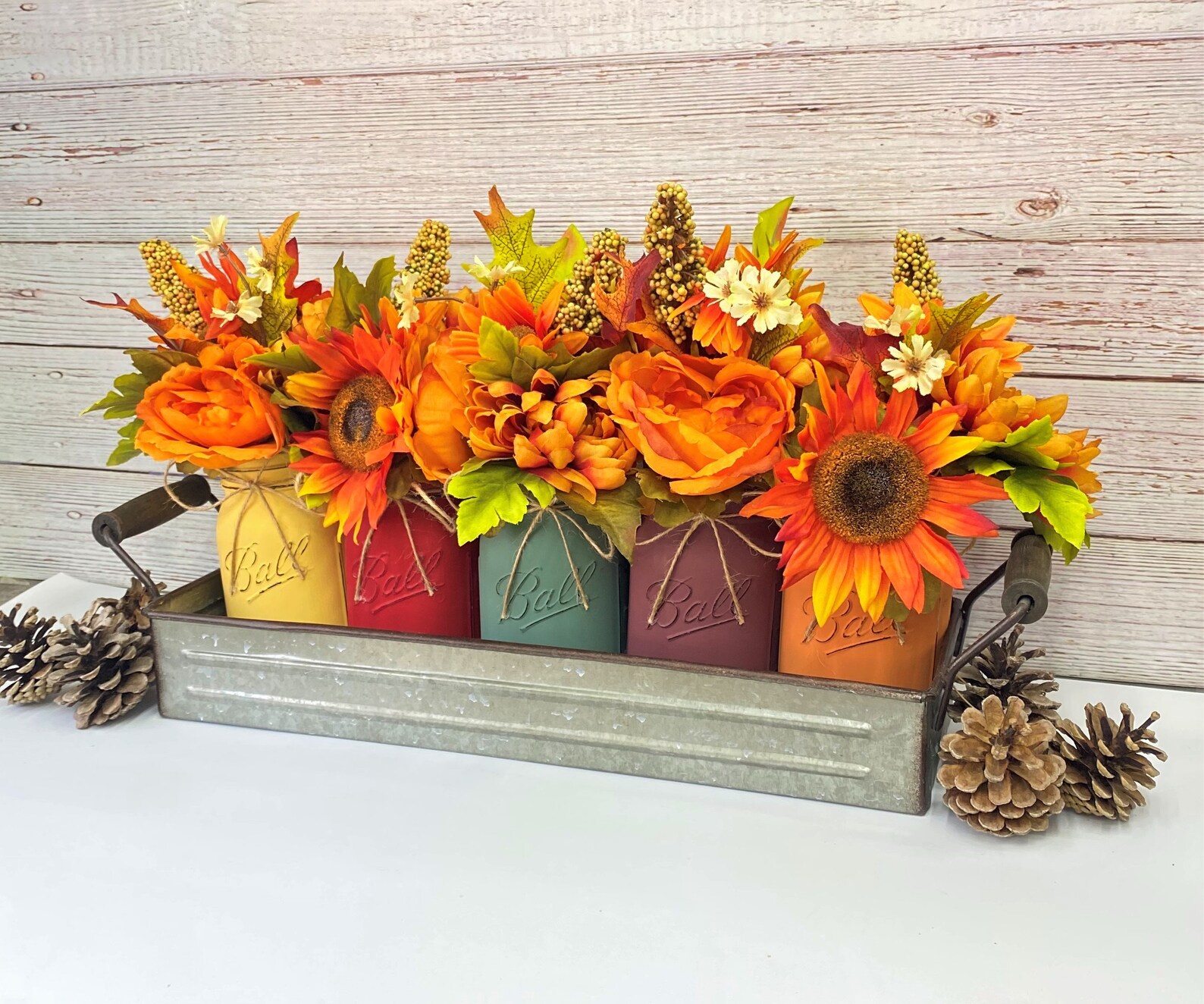 Fall Decor/buffalo Plaid Decor/fall Centerpiece/fall Table Etsy