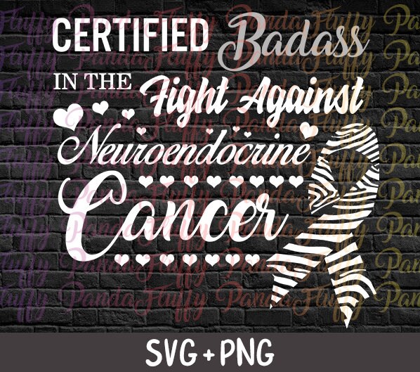 Neuroendocrine Cancer SVG Fight NET Warrior Zebra Ribbon Etsy