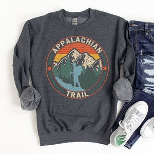 Appalachian Trail National Park Shirt, Scenic Trail Mountain Hiking Travel Hiker Gift National Park Camping Souvenir Dark Heather Sweatshirt