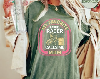 Horse Shirt, My Favorite Barrel Racer Tee, Horse Mom Horse Riding Lovers Equestrian Mother's Day Gift Sports Women's Aesthetic T-shirt
