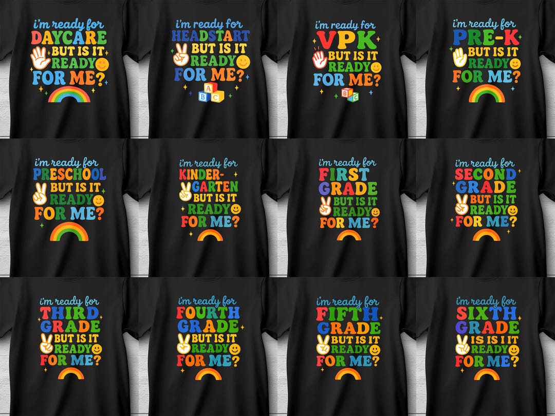 Back to School SVG Bundle, I'm Ready for Kindergarten but is It Ready ...