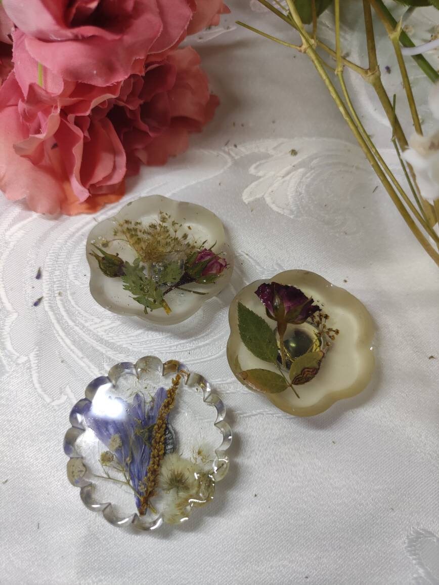 Pressed flowers resin fridge floral dried Etsy