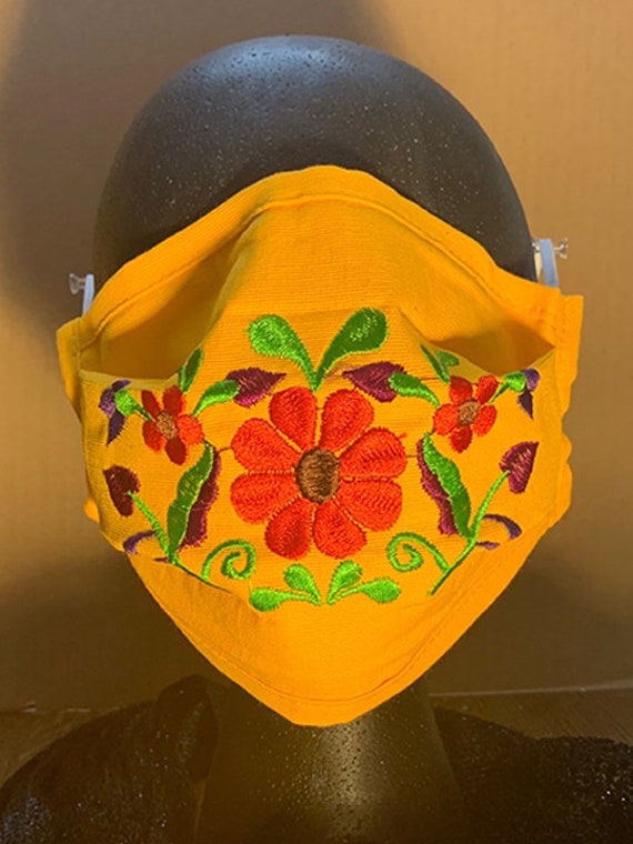 Beautiful Yellow Face Mask Washable and Reusable Etsy