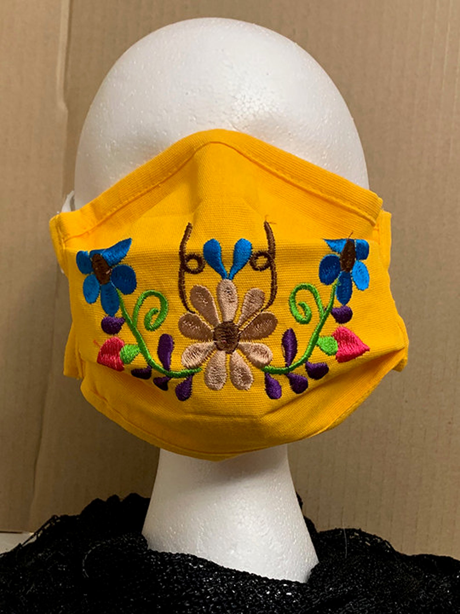 Beautiful Embroidered Mexican Face Mask Washable and Reusable Etsy