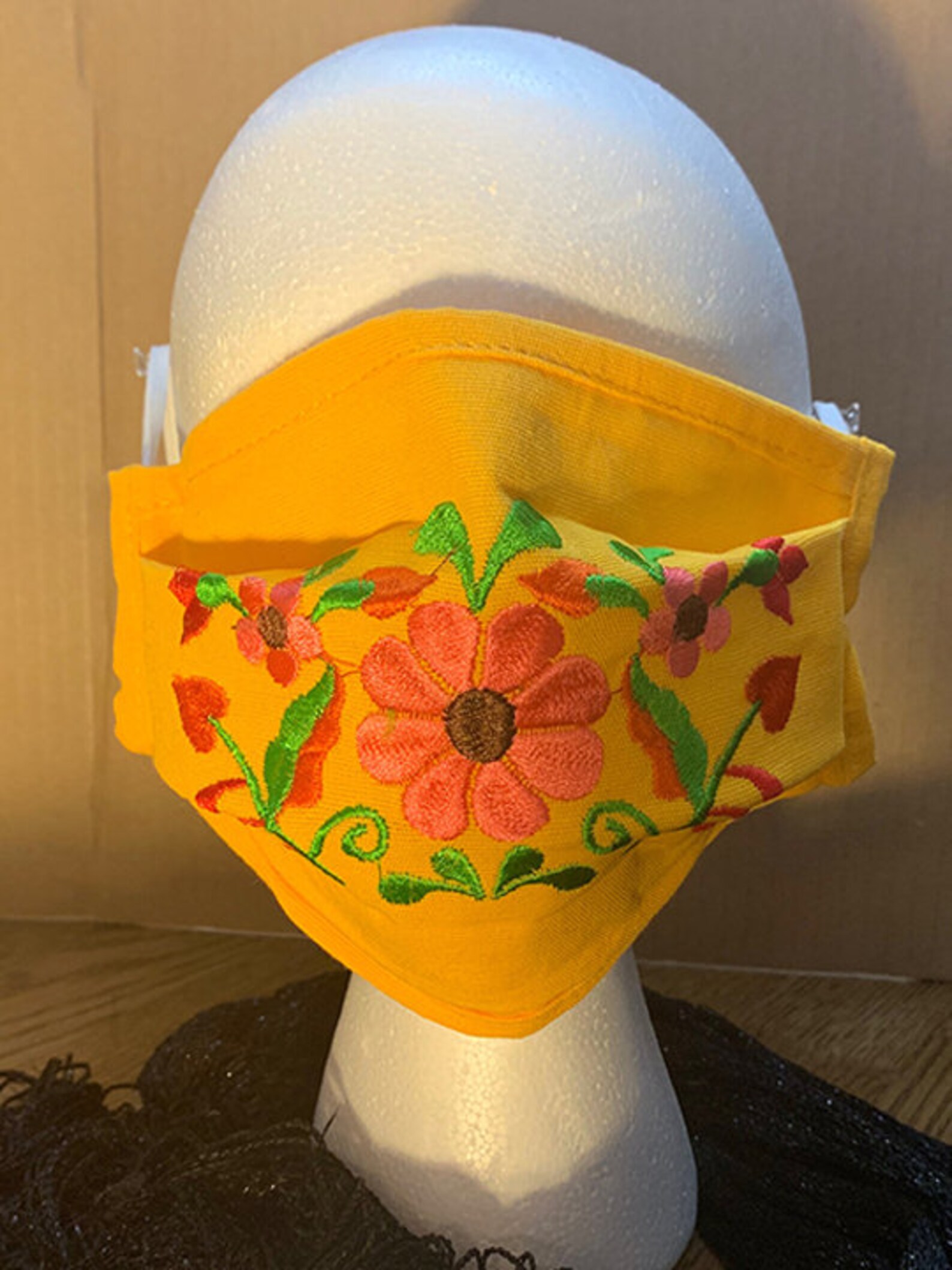 Beautiful Yellow Face Mask Washable and Reusable Etsy