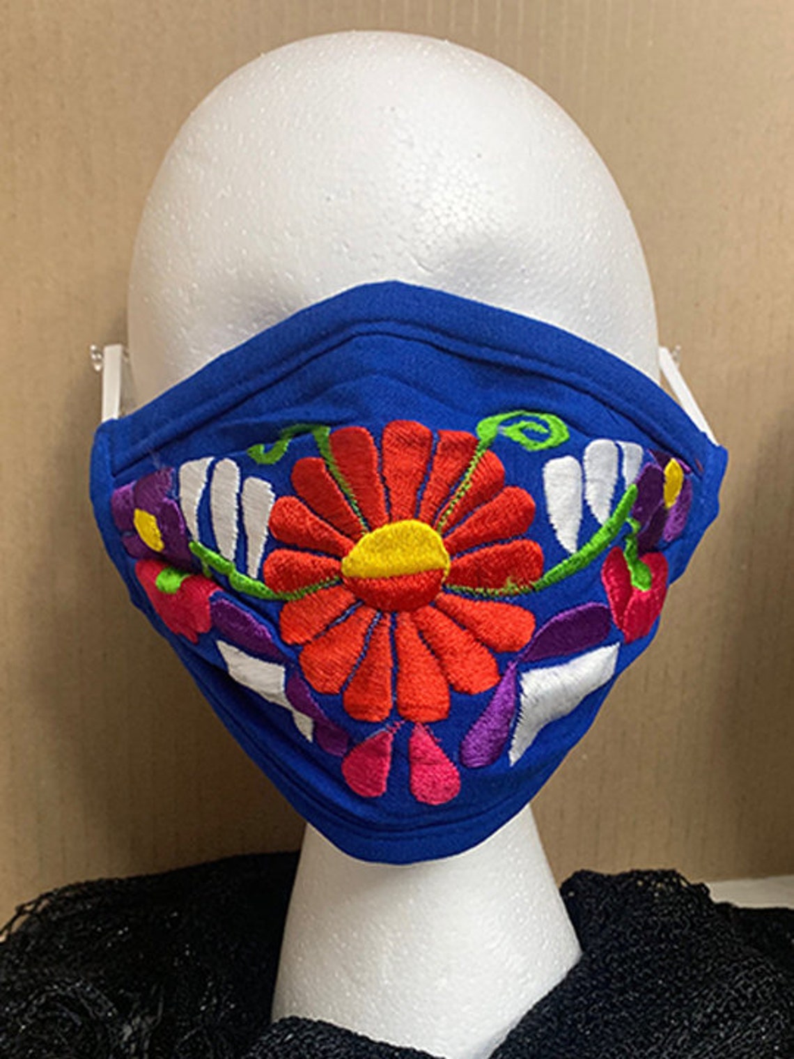 Beautiful Embroidered Mexican Face Mask Washable and Reusable Etsy