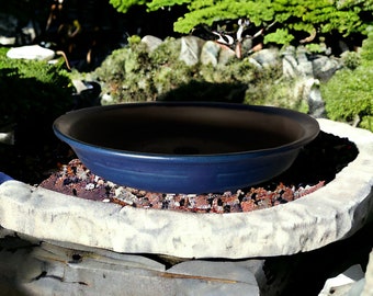 Shallow Ceramic Bonsai Pot • Unglazed Bonsai Planter with Drainage • Handmade Stoneware Bonsai Pot • One of a Kind Pots • Mother's Day Gift