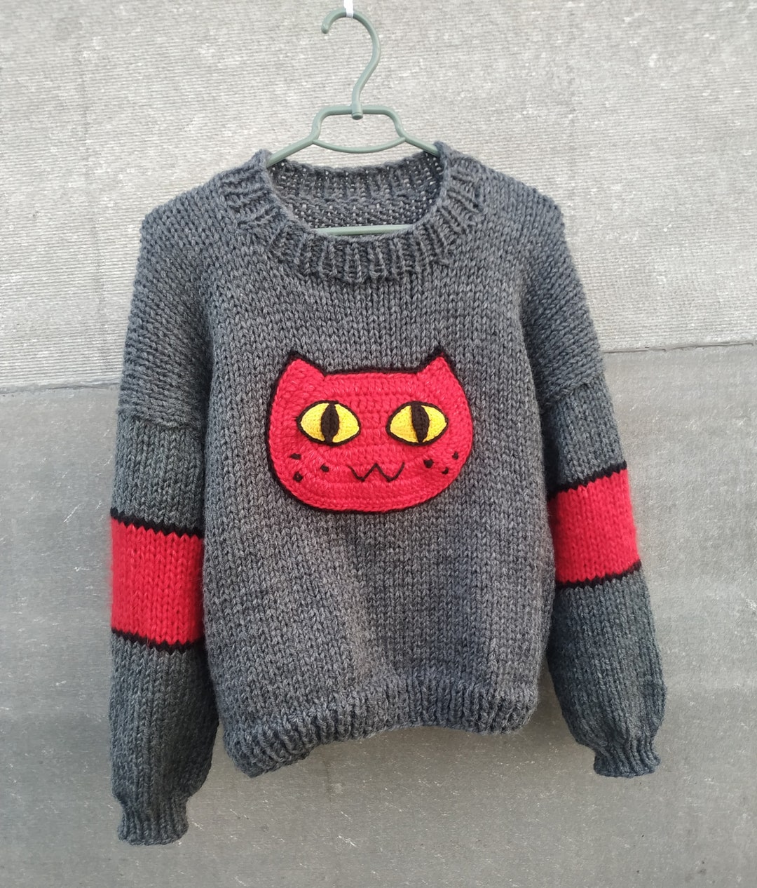 Marceline Inspired Knit Sweater, Cat Sweater, Gift for Christmas