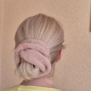 Oversized Scruhchie, Ready for shipping, Chunky Knit Scrunchie, French Hair Bun, Jumbo Hair Bow, Ponytail Holder, Bridesmaid Gift