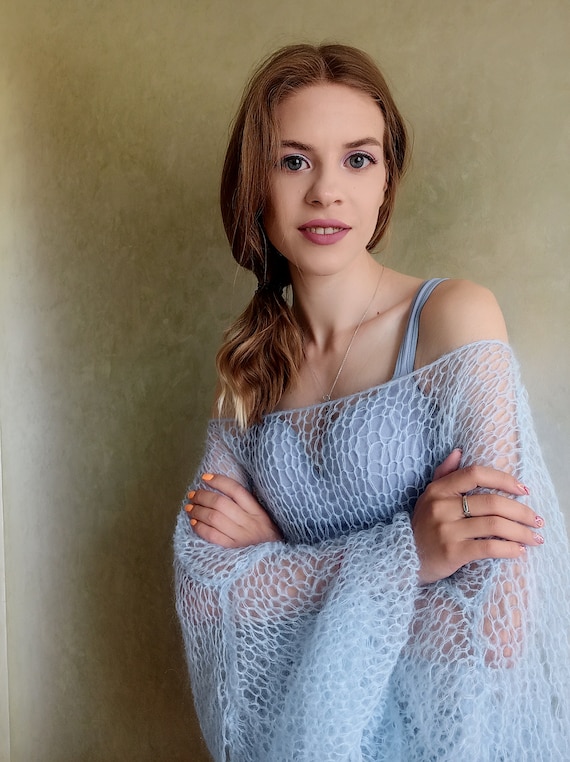 Mohair Sweater Knitting PDF Pattern, Not Finished Product