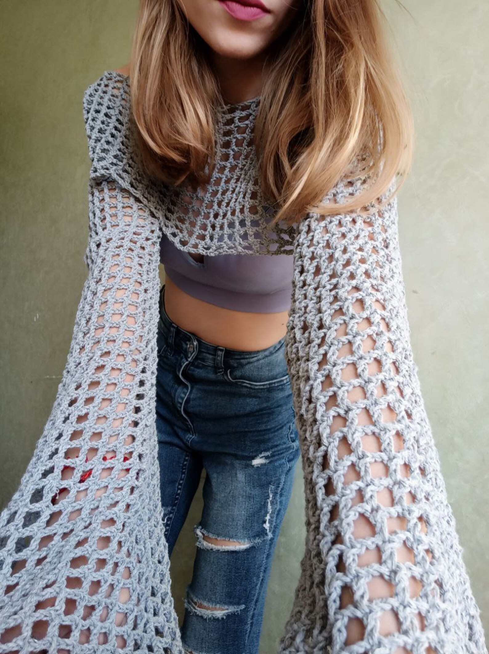 2 Patterns Crochet Top Pattern Sleeve Tutorial Wide Etsy