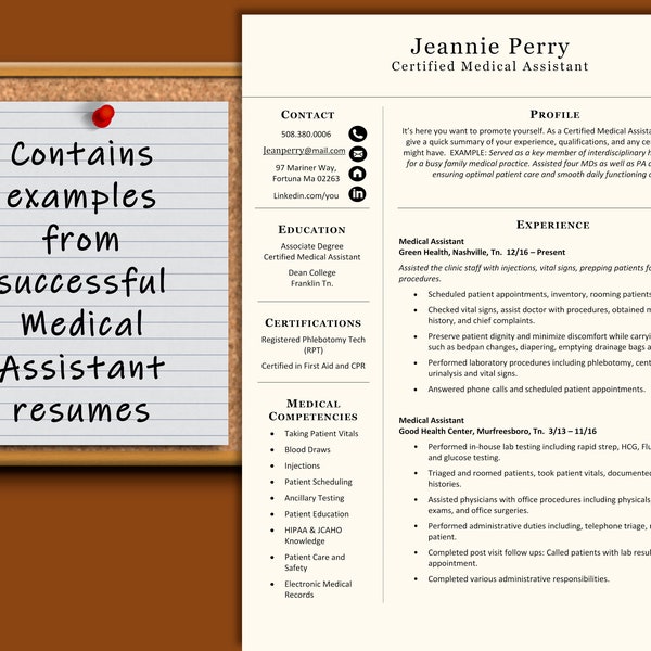 Medical Professional, Medical Staff Template With Successful Real World Resume Examples | ATS Friendly | Instant Download | Letter or A4