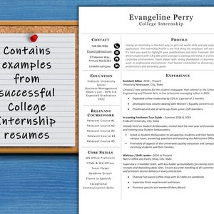 Internship Resume Template: Student CV, Cover Letter (Instant Download)