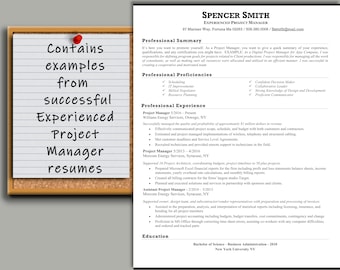 Project Manager Resume Template: Professional CV Design (Instant Download)