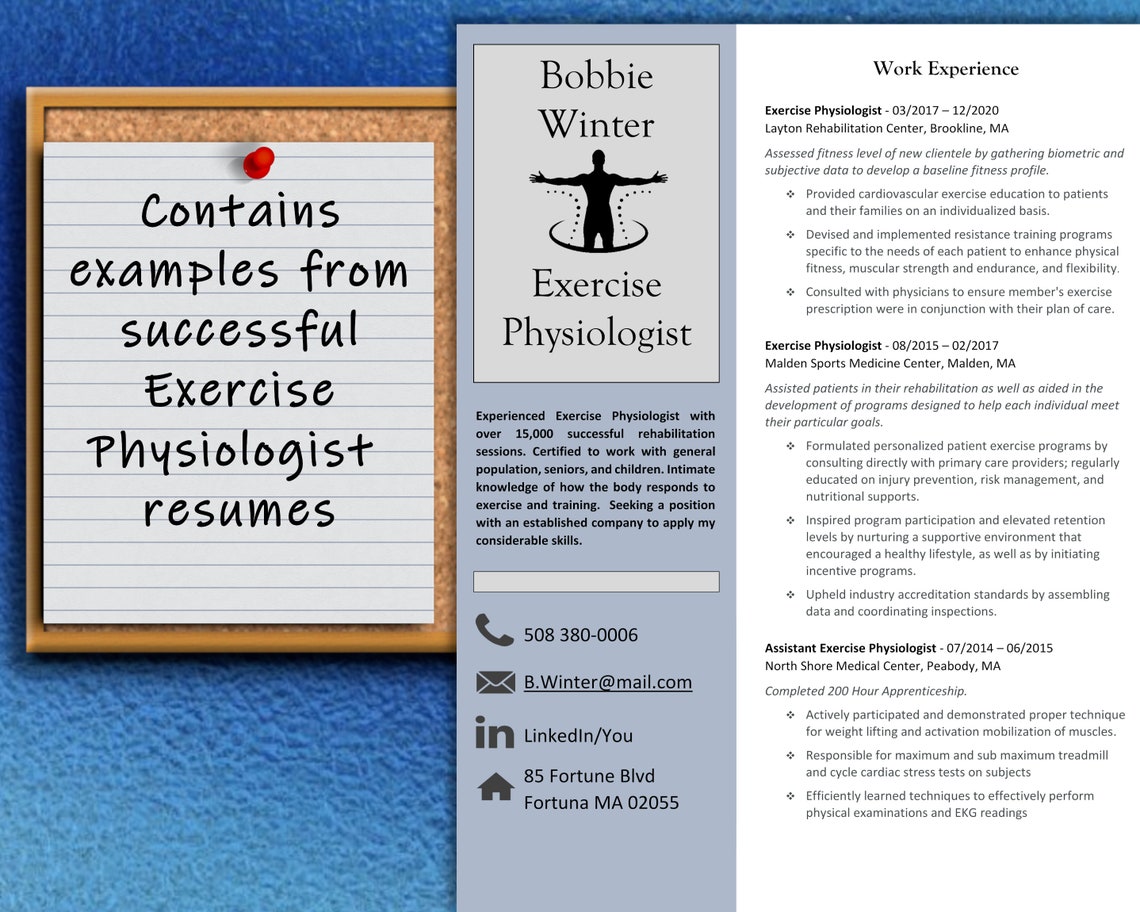 Exercise Physiologist Resume Template: Real World Examples (instant ...