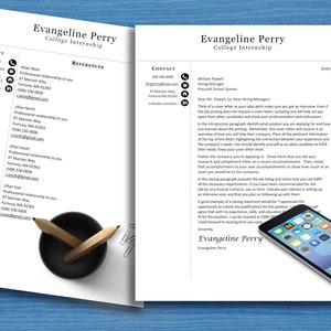 May include: A black and white cover letter template for a college internship application. The letter is addressed to a hiring manager and includes a salutation, an introduction, a body paragraph, and a closing paragraph. The letter is formatted with a professional font and includes the applicant's name and contact information.