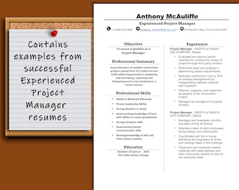 Project Manager Resume Template: Professional Engineer CV (Instant Download)