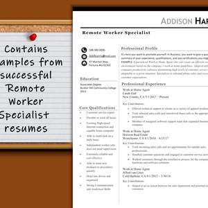 Remote Work Resume Template: ATS Friendly, Cover Letter (Instant Download)