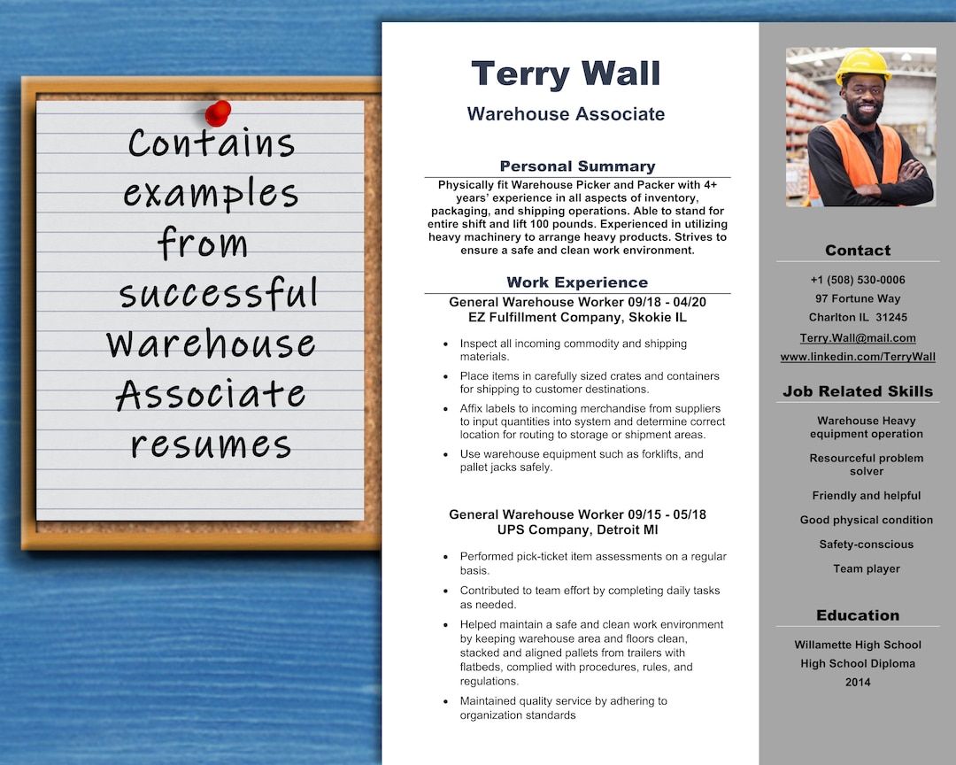 Warehouse Associate / Forklift Operator Resume Template Professional