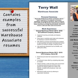 Warehouse Associate / Forklift Operator Resume Template | Professional Resume | Letter & References | Instant Download | ATS Friendly