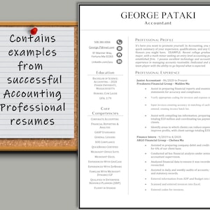 Accountant Resume Template: Entry Level Professional (Instant Download)