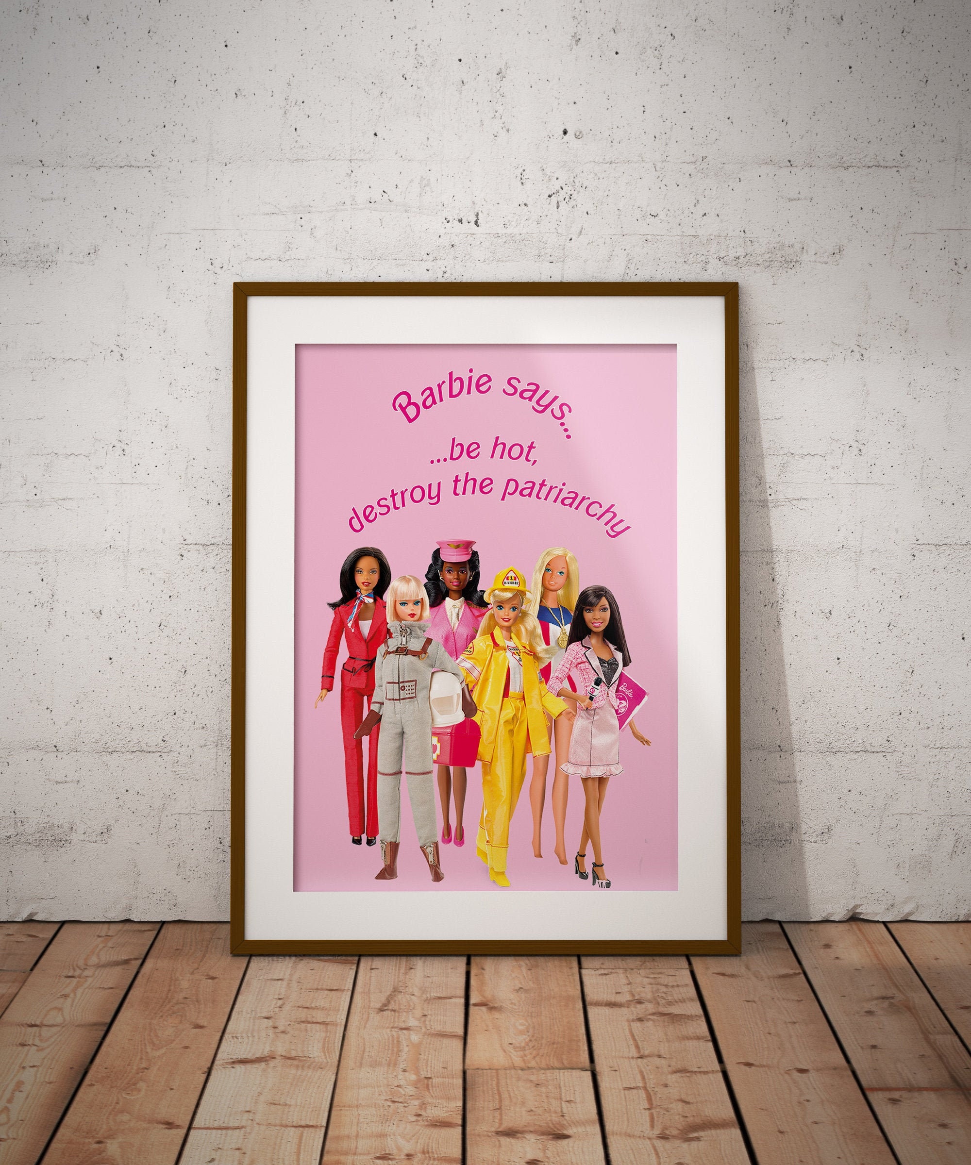 Barbie Pink Feminist Wall Print - Etsy India