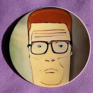 King of The Hill Picasso Mashup Aufkleber - Hank Hill Vinyl Aufkleber - Skateboard 90er TV-Show - Animierte Show - Mike Judge - AI generierte Kunst