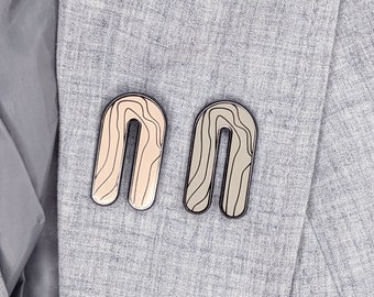 Modern Arch Enamel Pin - Modern Cool Design Pin - Trendy Chic Kleid Pin - Interessante Bräutigam Anstecker - Hochzeit Revers Pin
