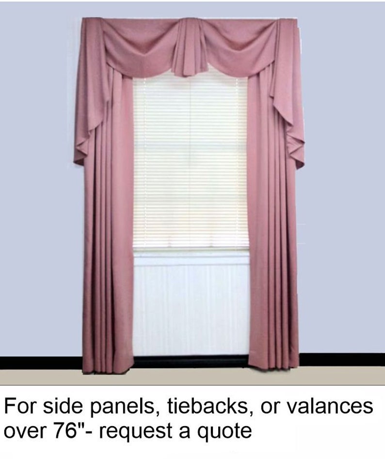 Swag Valance, Fan Jabots, and Stacked Cascades in 10 Colors COM's Welcome image 3