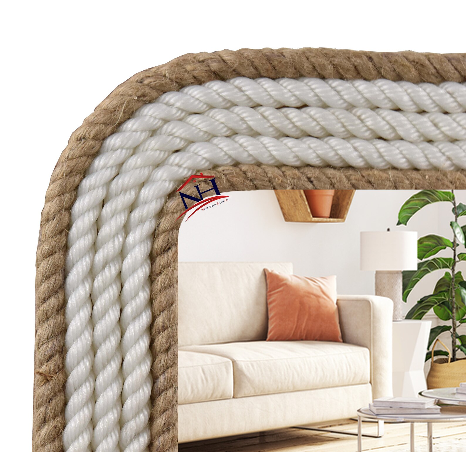 Espejo de baño de estilo vintage espejo rectangular para sala | Etsy