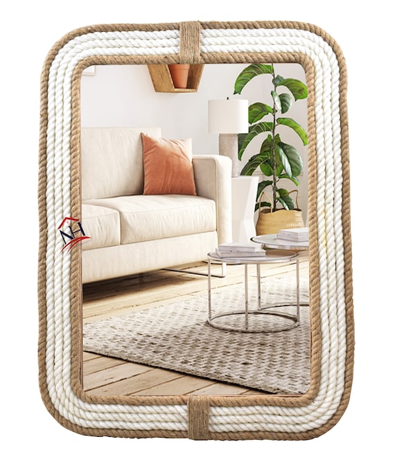 Espejo de baño de estilo vintage espejo rectangular para sala | Etsy