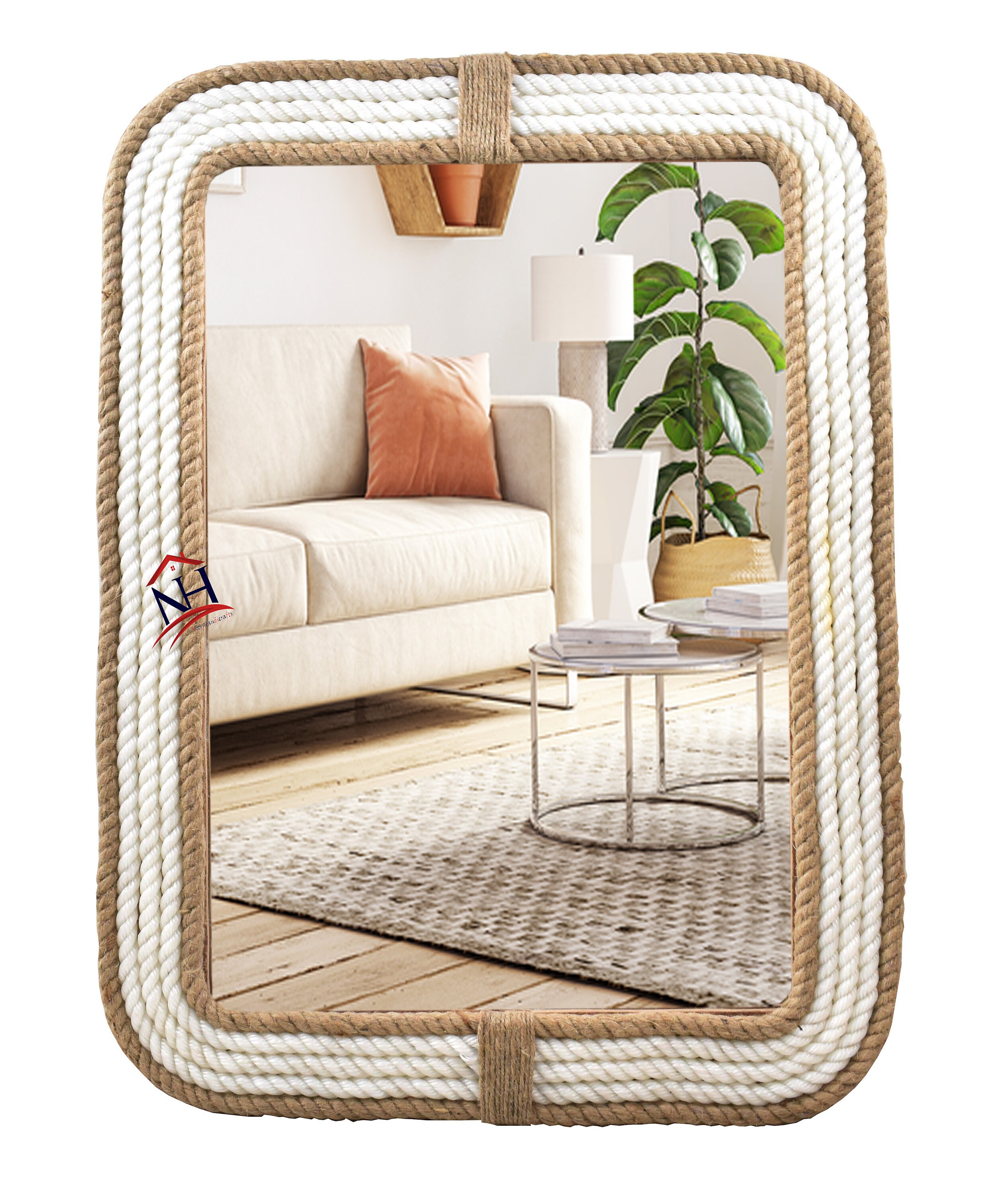 Espejo de baño de estilo vintage espejo rectangular para sala | Etsy