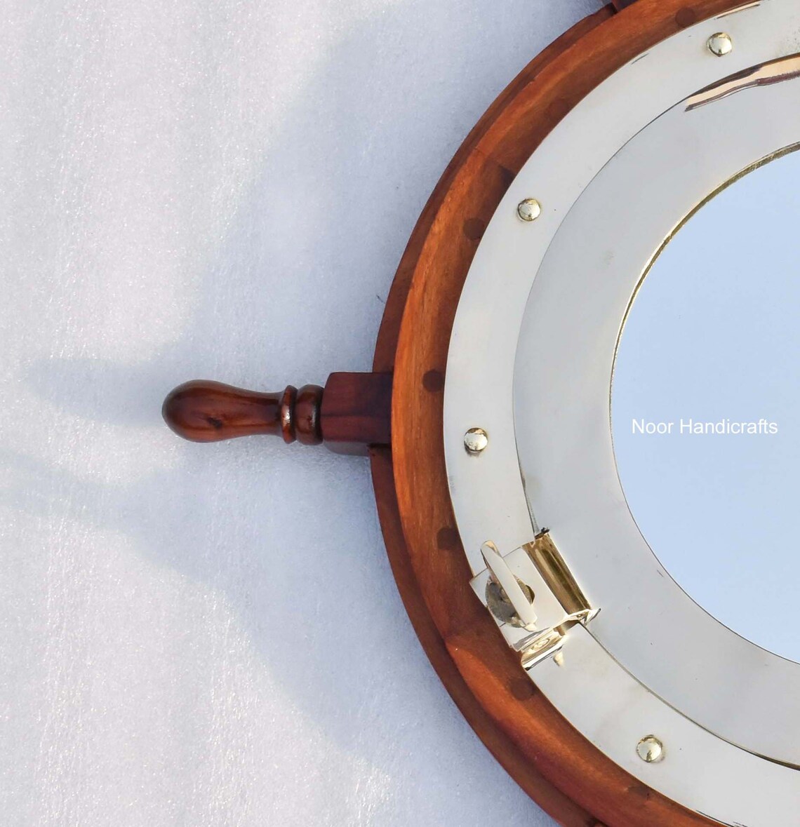 18 Nautical Ship Wheel Mirror Brass Porthole Mirror Etsy