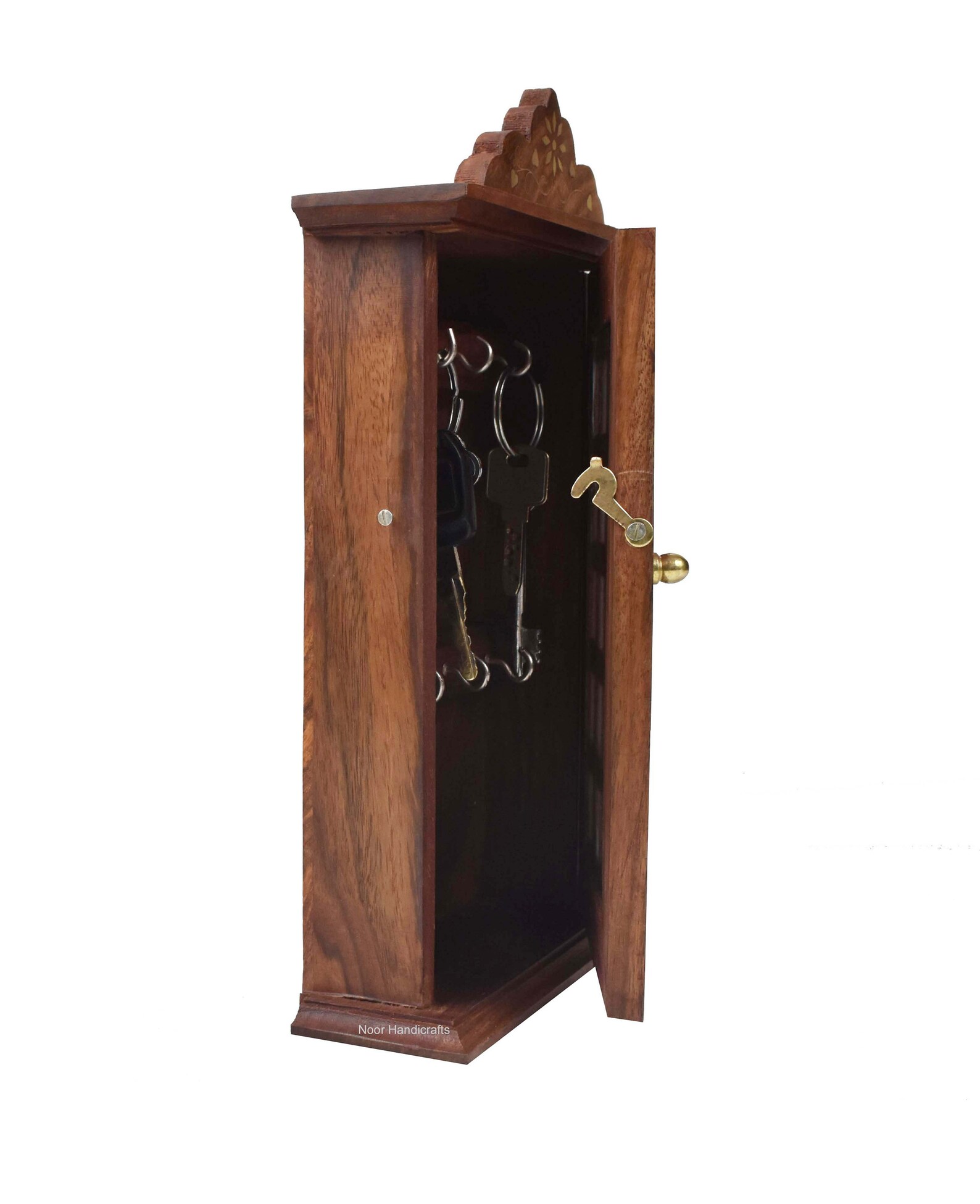 Vintage Wooden Key Storage Key Holder Box With Hanging Etsy Denmark