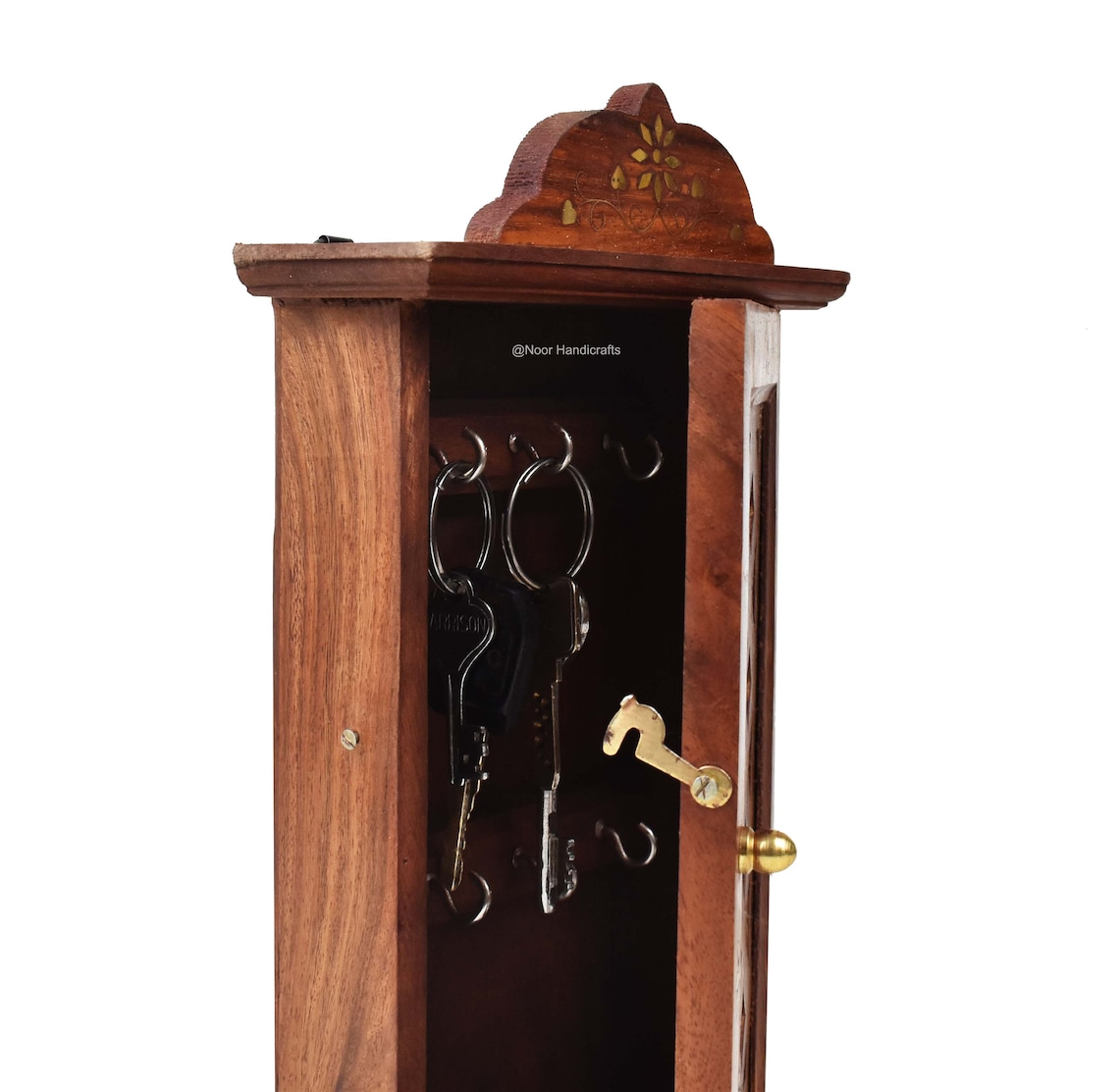 Vintage Wooden Key Storage Key Holder Box With Hanging Etsy Denmark