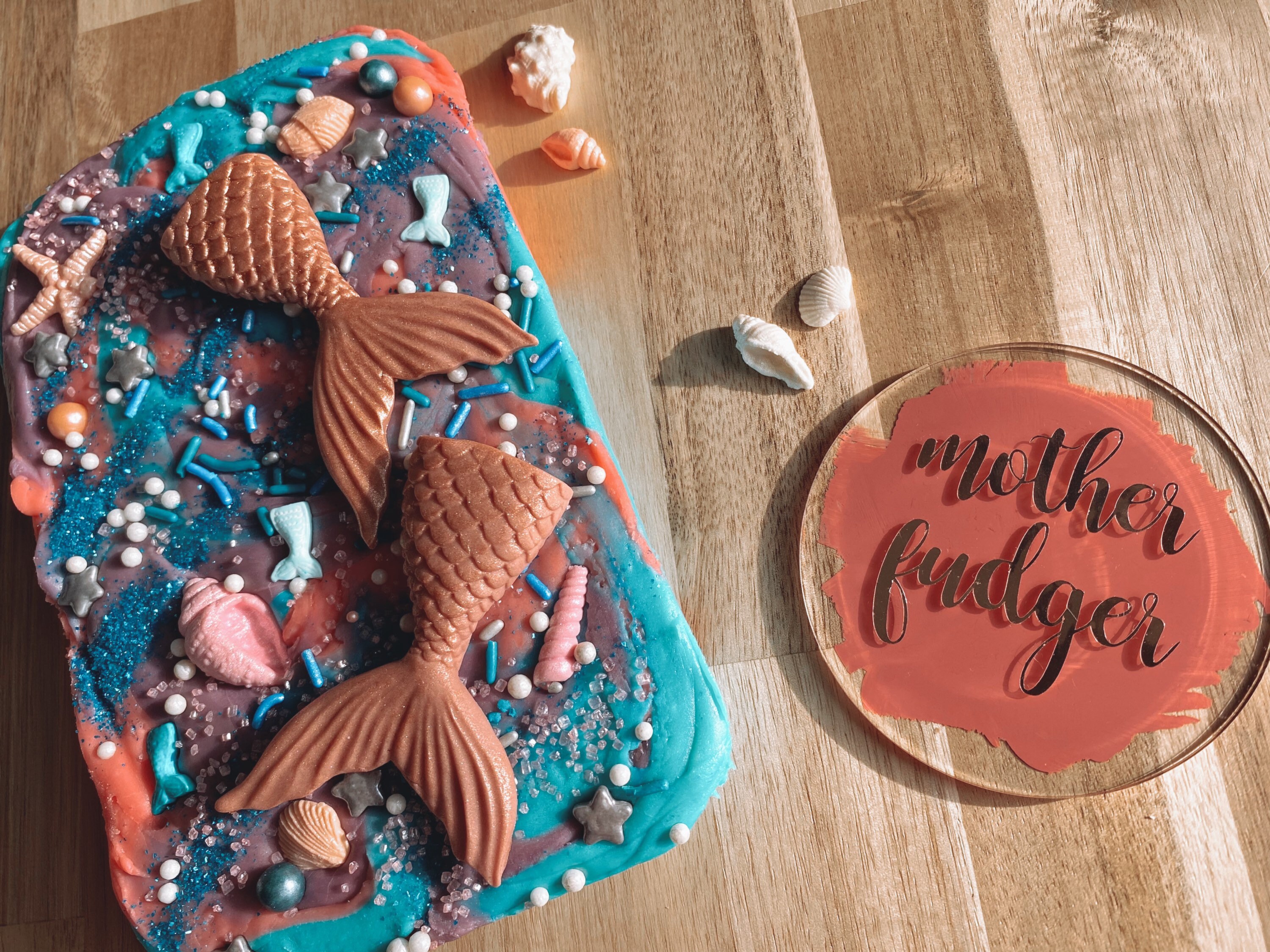 Mermaid fudge slab Etsy