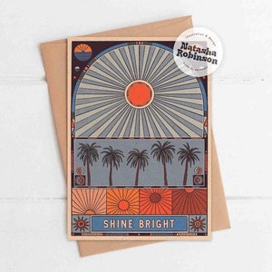 Brillance lumineuse | Carte de voeux vierge A6 | Coloré juste parce que Bravo Félicitations Nouvel emploi Examens Ami Vierge Merci Anniversaire